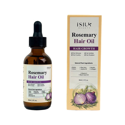 iSilk Rosemary Hair Oil - Natural Scalp Nourishing Oil for Haircare Moisture