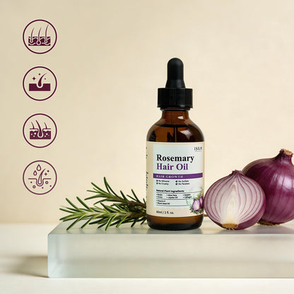 iSilk Rosemary Hair Oil - Natural Scalp Nourishing Oil for Haircare Moisture