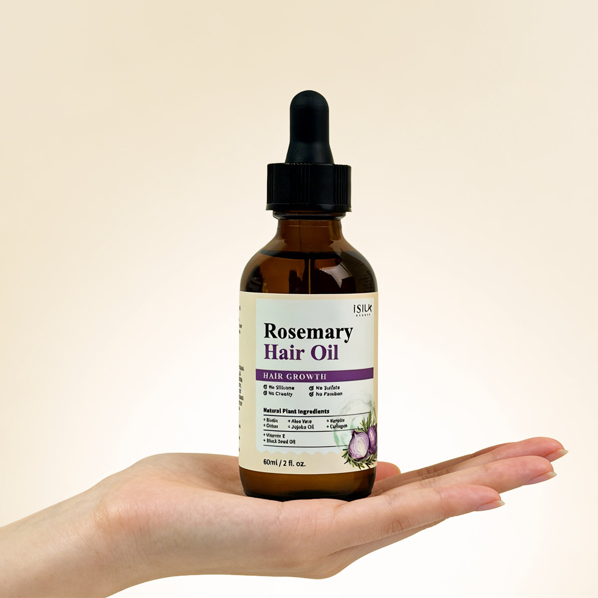 iSilk Rosemary Hair Oil - Natural Scalp Nourishing Oil for Haircare Moisture