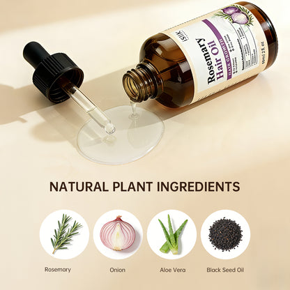 iSilk Rosemary Hair Oil - Natural Scalp Nourishing Oil for Haircare Moisture