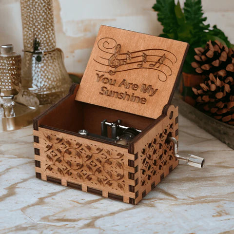 Handmade Wooden Music Box You Are My Sunshine